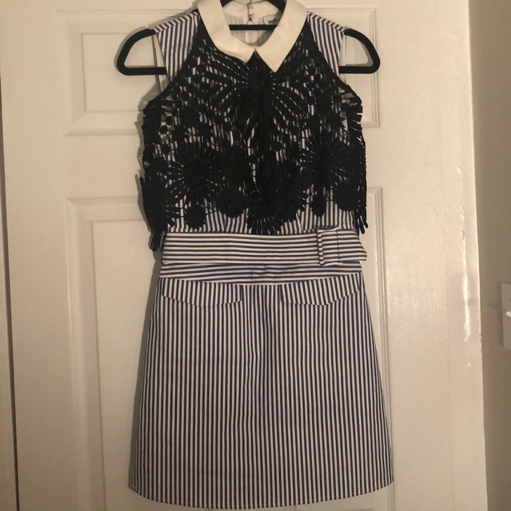 Worn once!! Self-Portrait stripe dress